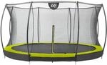 EXIT Silhouette Bodentrampolin D427cm mit Sicherheitsnetz - gr&uuml;n
