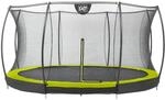 EXIT Silhouette Bodentrampolin D366cm mit Sicherheitsnetz - gr&uuml;n
