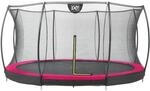 EXIT Silhouette Bodentrampolin D427cm mit Sicherheitsnetz - rosa