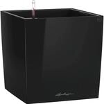 Lechuza&reg; Pflanzgef&auml;&szlig; Cube Premium 40 cm x 40 cm Schwarz hochglanz