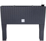 Hochbeet Rattanoptik 60 cm x 25 cm x 46 cm Anthrazit