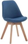 CLP Esszimmerstuhl Borneo Stoff Blau/Natura