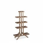 Relaxdays Blumentreppe Holz Schokobraun 5 Ebenen 142,5 cm x 83 cm x 28,5 cm 4,1 kg