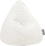 Sitting Point Sitzsack BeanBag Fluffy 120, Wei&szlig; Herz-Muster