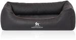 Knuffelwuff Hundebett Madison Orthop&auml;disch Kunstleder M-L 85 x 63 cm Schwarz