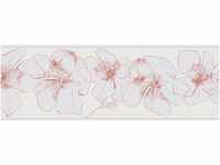 Bricoflor Vlies Tapetenbordüre mit Blumen Moderne Vinyl Bordüre Ideal für