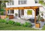 Skan Holz Terrassen&uuml;berdachung Ancona 648 cm x 350 cm Eiche hell