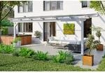 Skan Holz Terrassen&uuml;berdachung Ancona 648 cm x 350 cm Wei&szlig;