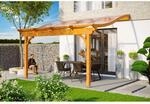 Skan Holz Terrassen&uuml;berdachung Verona 434 cm x 239 cm Eiche hell