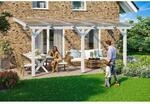 Skan Holz Terrassen&uuml;berdachung Andria 541 cm x 300 cm Wei&szlig;