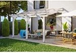 Skan Holz Terrassen&uuml;berdachung Venezia 434 cm x 339 cm Wei&szlig;