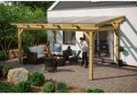 Skan Holz Terrassen&uuml;berdachung Sanremo B x T 541 cm x 350 cm Leimholz Natur