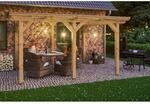 Skan Holz Terrassen&uuml;berdachung Siena B x T 434 cm x 250 cm Leimholz Natur