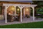 Skan Holz Terrassen&uuml;berdachung Siena 434 cm x 350 cm Wei&szlig;