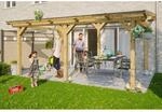 Skan Holz Terrassen&uuml;berdachung Siena B x T 541 cm x 400 cm Leimholz Natur