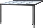 Skan Holz Terrassen&uuml;berdachung Genua 434 cm x 307 cm Aluminium Anthrazit
