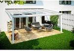 Skan Holz Terrassen&uuml;berdachung Modena 541 x 307 cm Aluminium Wei&szlig;