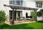 Skan Holz Terrassen&uuml;berdachung Verona 541 cm x 289 cm Schiefergrau