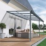 osoltus Alu Terrassen&uuml;berdachung Terrassendach Veranda Grau 435 x 300 cm