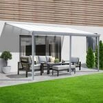 Home Deluxe Terrassen&uuml;berdachung Solis Alu 434 x 303 x 226 / 278 cm Wei&szlig;