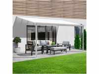 Home Deluxe Terrassenüberdachung Solis Alu 312 x 303 x 226 / 278 cm Weiß