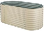 Blumfeldt High Grow Hochbeet Gartenbeet 200x80x100 cm Zink-Alu-Beschichtung Oval Sand