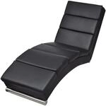 vidaXL Chaiselongue Schwarz Kunstleder Modell 1