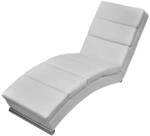 vidaXL Chaiselongue Wei&szlig; Kunstleder Modell 1