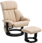 HOMCOM Massagesessel mit Liegefunktion Ergonomischer Beige 76 x 80 x 102 cm