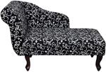 vidaXL Chaiselongue Schwarz und Wei&szlig; Stoff