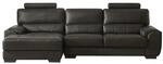 Vente-unique Sofa Ohne Schlafm&ouml;glichkeit Metropolitan Schwarz 275 cm