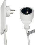 Evoline Plug Verl&auml;ngerungskabel mit Flachstecker Schuko 1.500 mm Kunststoff Wei&szlig;