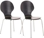 CLP 2x Stapelstuhl DIEGO Ergonomisch Schwarz