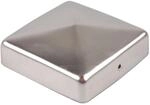 Holmwerk Pfostenkappe Edelstahl 121mm Pyramide Abdeckkappe F&uuml;r Pfosten 12x12cm