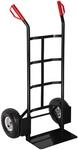Tectake Sackkarre Mit Stahlrahmen Luftbereifung 55 x 44 x 119 cm Schwarz