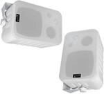 Dynavox 3-Wege Lautsprecher Paar mit Halterung f&uuml;r Wand und Decke Wei&szlig;