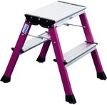 Doppel-Klapp Tritt Rolly Monto Pink 2 x 2 Stufen