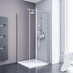 Schulte ExpressPlus Dreht&uuml;r AlexaStyle2.0 Alunatur hell 80x80x192cm