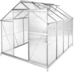 Tectake Gew&auml;chshaus Mit Fundament 7 7 M&sup3; Aluminiumrahmen 250 x 185 x 195 cm