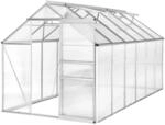 Tectake Gew&auml;chshaus 11 13 M&sup3; Aluminiumrahmen 375 x 185 x 195 cm Transparent