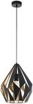 Eglo Pendelleuchte Carlton 1 Schwarz-Gold &Oslash; 31 cm x 110 cm 1-flammig