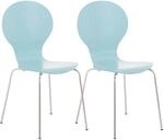 CLP 2x Stapelstuhl DIEGO Ergonomisch Hellblau