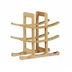 Relaxdays Weinregal Bambus Natur 9 Flaschen 30 cm x 30 cm x 14,5 cm 0,6 kg