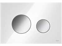 Teceloop WC-Betätigungsplatte Glas-Weiß Tasten-Chrom Glänzend Zweimengentech.
