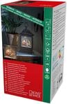 Konstsmide LED Schneelaterne Weihnachtsmann im Schlitten 1 LED Warmwei&szlig;