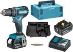 Makita 18 V Akku-Schlagbohrschrauber DHP485RTJ inkl. 5 Ah Akkus mit Koffer