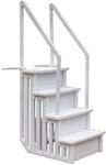 Gre Poolleiter aus Polyethylen Easy Access Tragkraft bis zu 110 kg Wei&szlig;