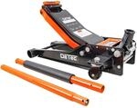 DeTec. Wagenheber Hydraulisch 3t Orange Autoheber Flach Doppelkolbenantrieb 3 Tonnen
