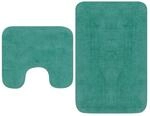 vidaXL Badematten-Set 2-Tlg Stoff T&uuml;rkis