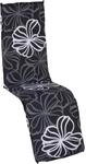 Beo Sitzauflage Boston f&uuml;r Relaxstuhl 171 cm x 50 cm x 6cm Schwarz-Wei&szlig; gebl&uuml;mt